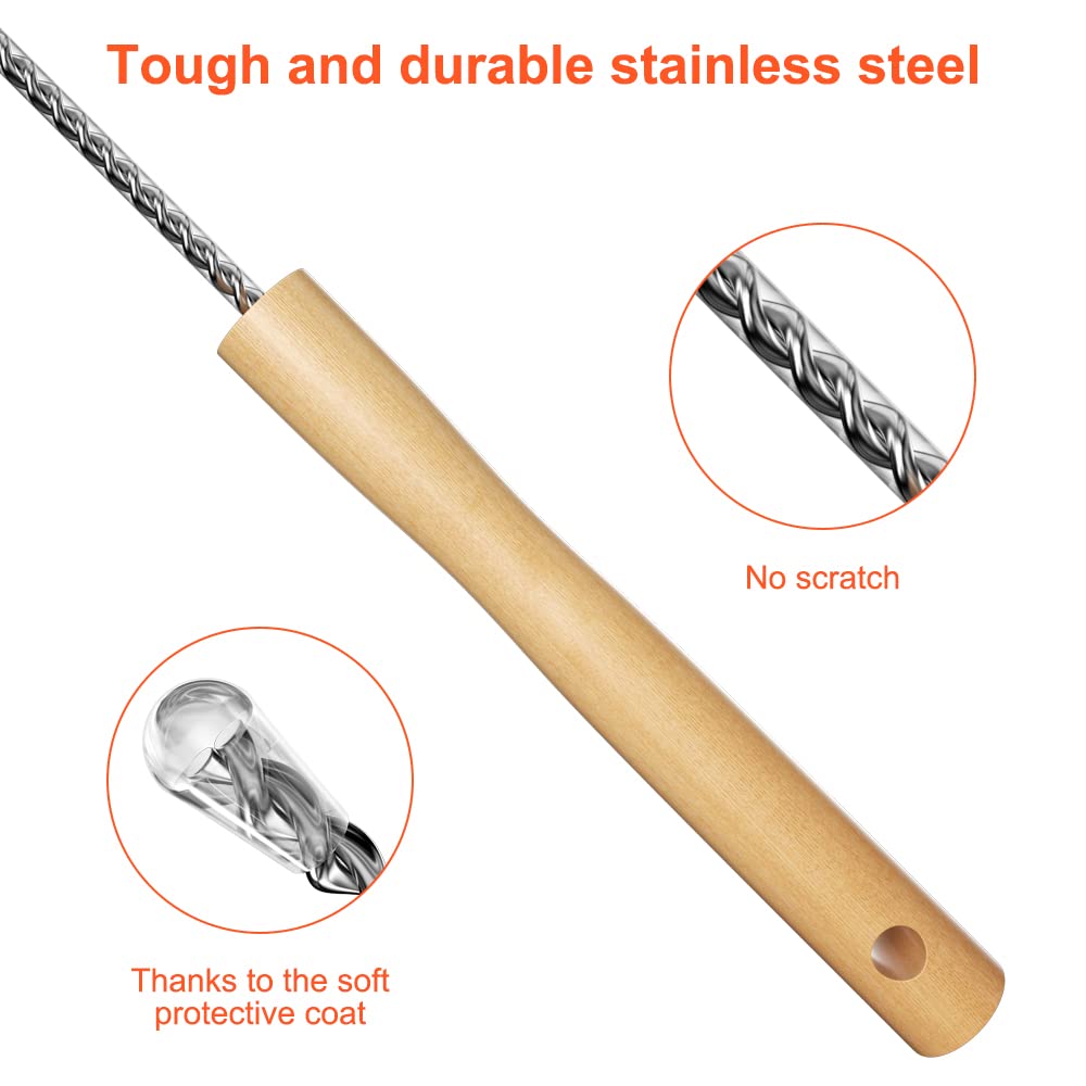 Gvolatee Spazzola per Caloriferi - 120 cm - Spazzole per Pulizia Radiatore con Fibre più morbide che sono più resistenti della lana - Pulisci,Spolverino Cattura Polvere per Radiatori