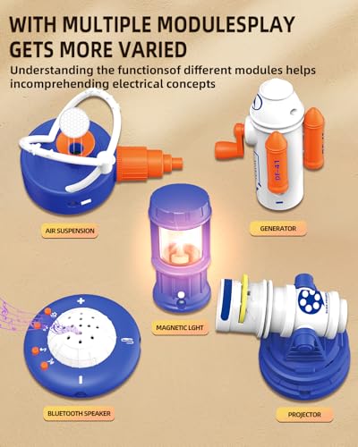 Image of Science STEM Kits for Kids, Electronics Exploration Kit, 66 Pcs DIY Circuit Parts, Over 1200 Projects, STEM Educational Toy Gifts for Kids Boys Girls Ages 3 4 5 6 7 8 9 10 11 12, Color Project Manual