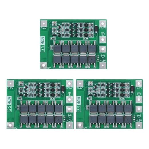 Gebildet 3 pezzi 3S 11.1V 12V 12.6V 40A 18650 Caricabatterie PCB BMS Scheda di Protezione Li-ion Caricabatterie Batteria al Litio Modulo Cella Lipo per Motore Trapano con Bilanciamento