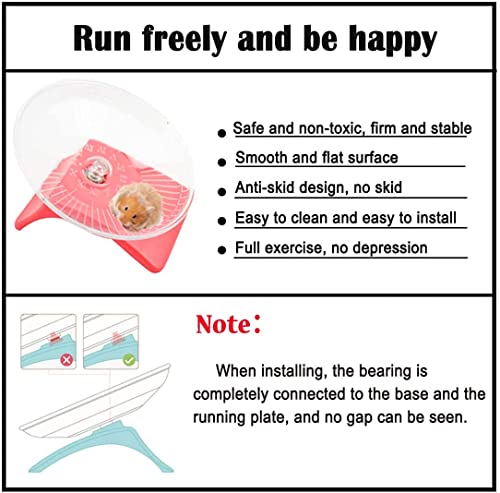 HAMILEDYI Flying Saucer Hamster Wheel,Collocation Exercise Toys Running Swing Improve Athletic Ability for Hamster… - Image 4