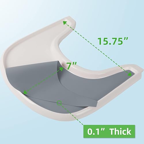 Miniatura 2 de Paquete de 2 manteles individuales de silicona para silla alta (azul y rosa) - Tapete de silicona antideslizante para captura de alimentos para