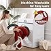 Kozyus Wearable Heated Blanket with Foot Pocket & Sleeves, Electric Blanket Heated Robe for Women & Men, 5 Heat Settings, 3H Auto-Off, Machine Washable, ETL Certified, Gift-Ready, 50x70 inches, Red