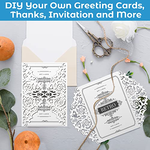 White Shimmer Cardstock 100 Sheets - Ohuhu 8.5" X 11" Heavyweight 90Lb Cover Card Stock Metallic Paper For Crafts Diy Making Cards Invitations #TOP5