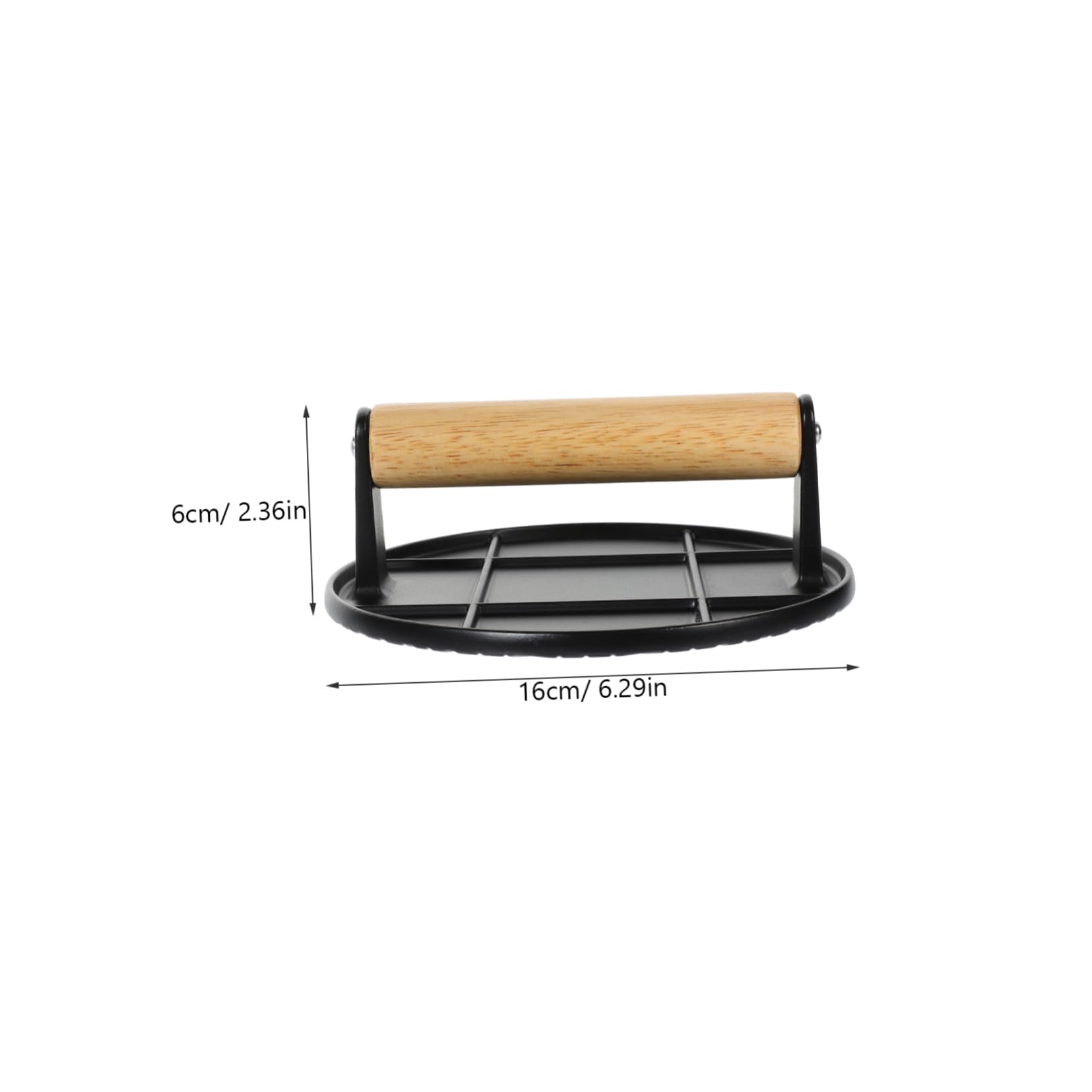 Ciieeo Aluminum Alloy Burger Press with Wooden Handle Heavy Duty Meat Smasher for Shaped Patties for Grilling Bacon Burgers and Steaks Kitchen Tool for Bbq