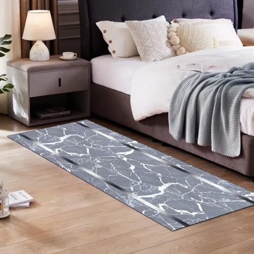 Alfombra larga lavable con base antideslizante para pasillos 4