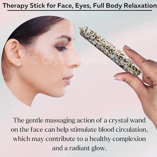 Image of Dalmatian Jasper Crystal Wand - Pointed Crystal Wand for Energy Healing, Chakra Balancing, Meditation and Home Decor - Crystals and Healing Stones for Gift