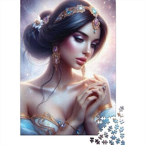 Image of Fantasy Queen1000 Pieces Recycled Paper Starry Beauty Jigsaw Puzzle Set Adult Beginners Logic Skill Concentration Training Wall Decor Best Gift 70x50cm/1000pcs