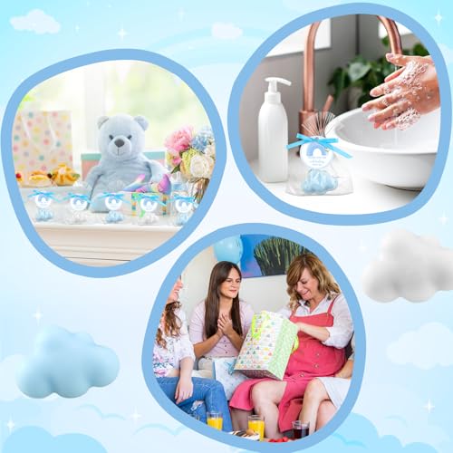 Image of Demissle 40 Sets Cloud Baby Shower Favors Cloud Handmade Scented Soaps Cartoon Story Party Favors with Thank You Cards for Guests Baby Shower Wedding Birthday Party Return Gifts (White,Blue)