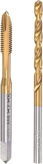 uxcell M4 x 0.7 Spiral Point Thread Tap and 3.3mm Twist Drill Bit Set, Metric Titanium Plated 6542 High Speed Steel Machine Screw Thread Tap Threading Tool