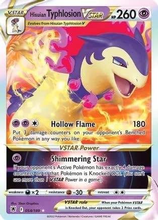 Hisuian Typhlosion VSTAR - 054/189 - Ultra Rare - Sword & Shield - Astral Radiance
