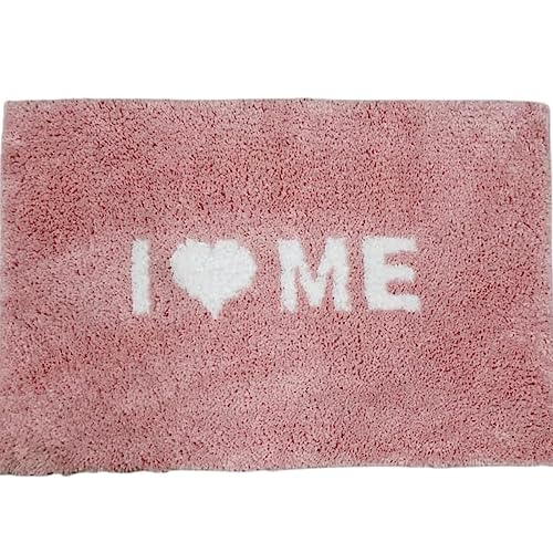 Edelweiss Bathroom Rugs, 20"X32" Heart Bath Mat, Soft Plush Fluffy Bath Mat Preppy Rug Heart Rug Non Slip Washable Rug For Bathroom Shower #TOP27