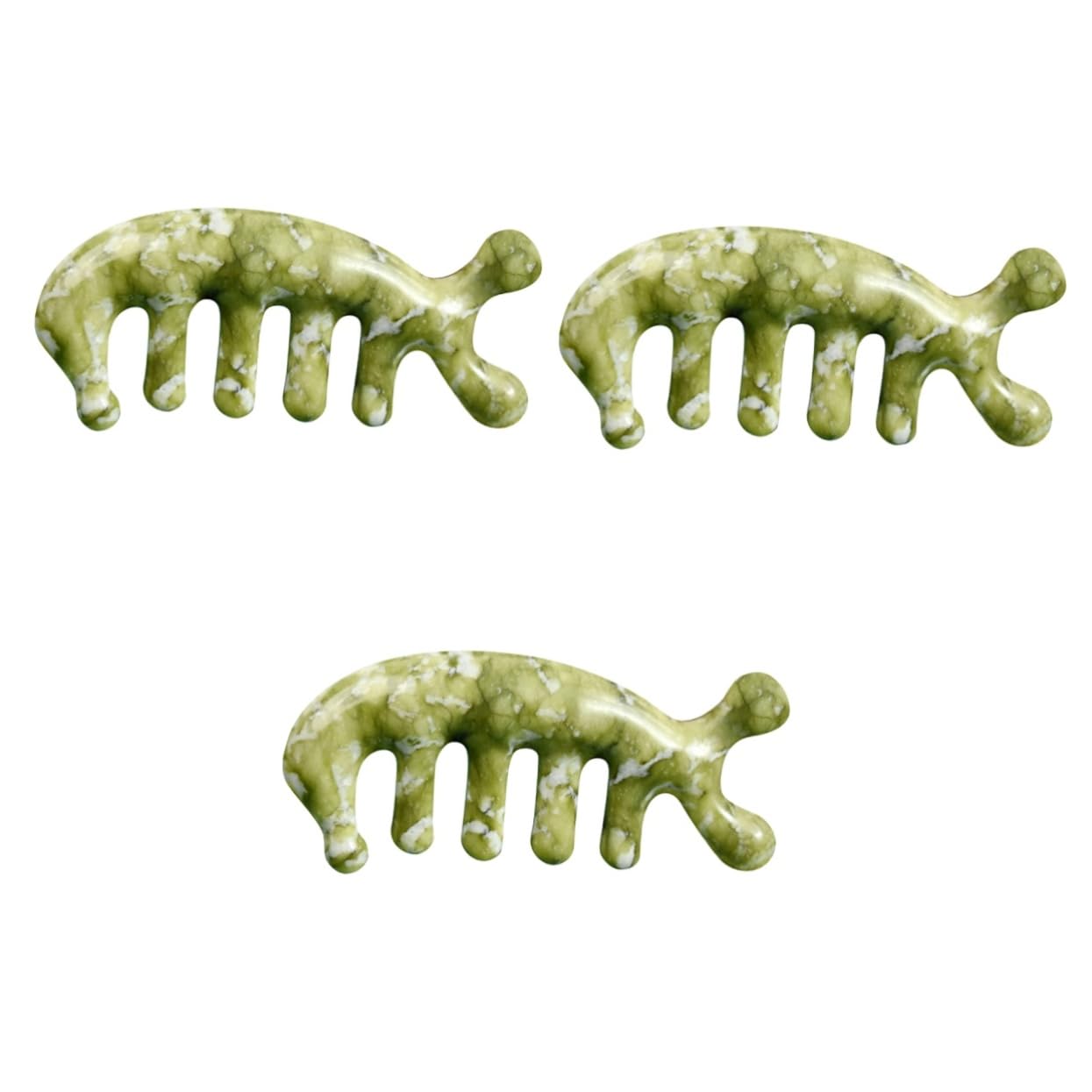 Healvian 3pezzi Pettine Massaggiatore Per Capelluto Strumento Di Massaggio Pratico Per Rilassare Corpo e Design Unico Forma Di Pesce Ottimo Per La Circolazione e Lo Stress