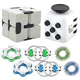 8 Stück Fidget Toys, Anti Stress Würfel Set mit Fidget Cubes, Infinity Cube Design , Ideal zur Konzentration und Entspannung