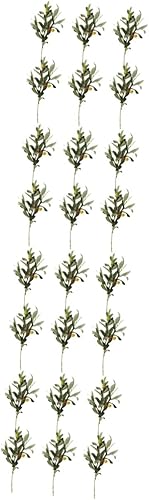 IMIKEYA 24 ramos de boda de ramas de olivo artificiales, rellenos de florero de rama de olivo, arreglos florales, flores artificiales para