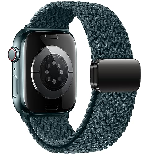 Image of Mazoft Braided Bands With Magnetic Clasp Compatible with Apple Watch Band 38mm 40mm 41mm 42mm 44mm 45mm 46mm 49mm;Nylon Sport Loop Strap for iWatch Ultra 3 & 2 Series 11 10 9 8 7 6 SE 5 4 3 Women Men