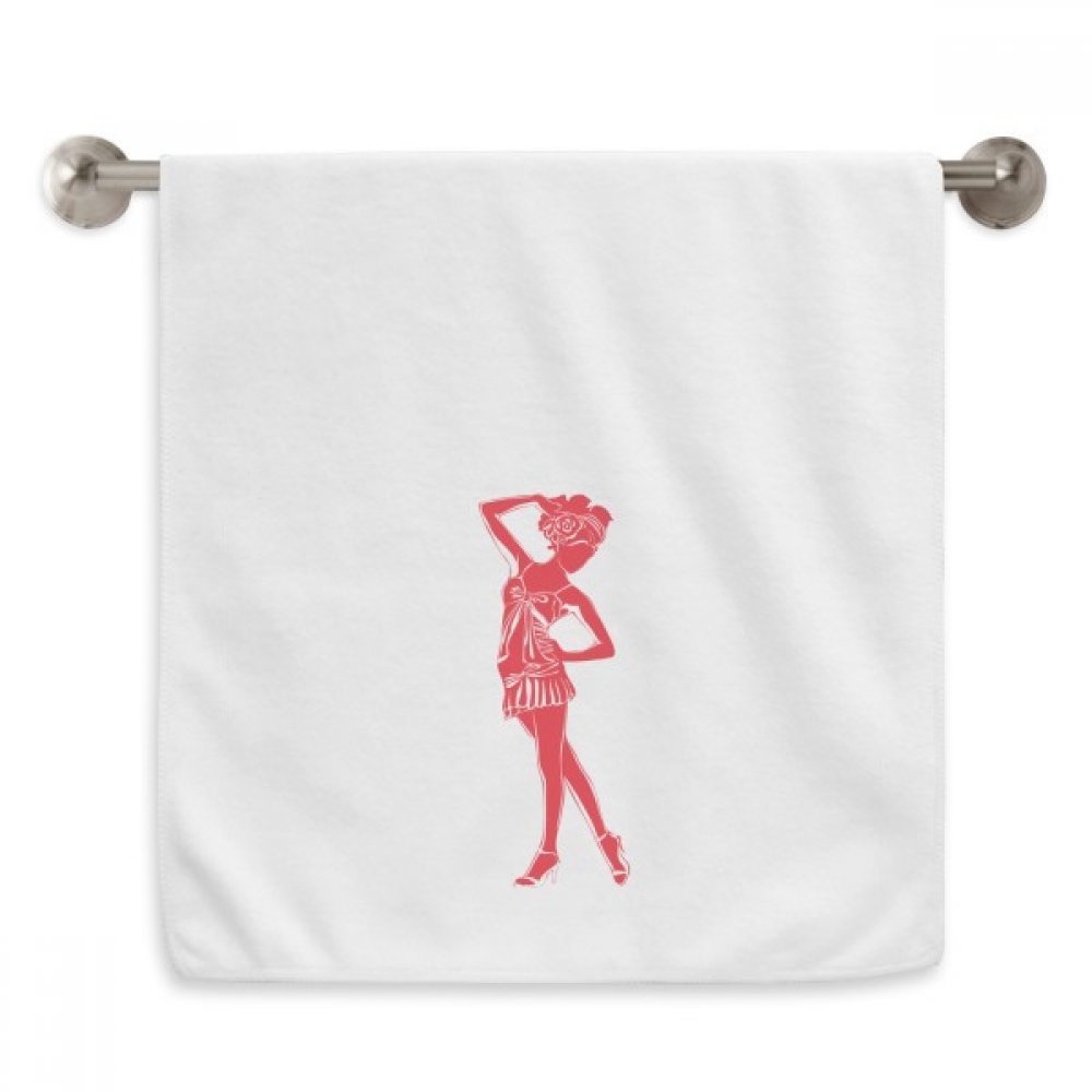 Serviettes moelleuses Blanc premium motif Diadème stylisé chic