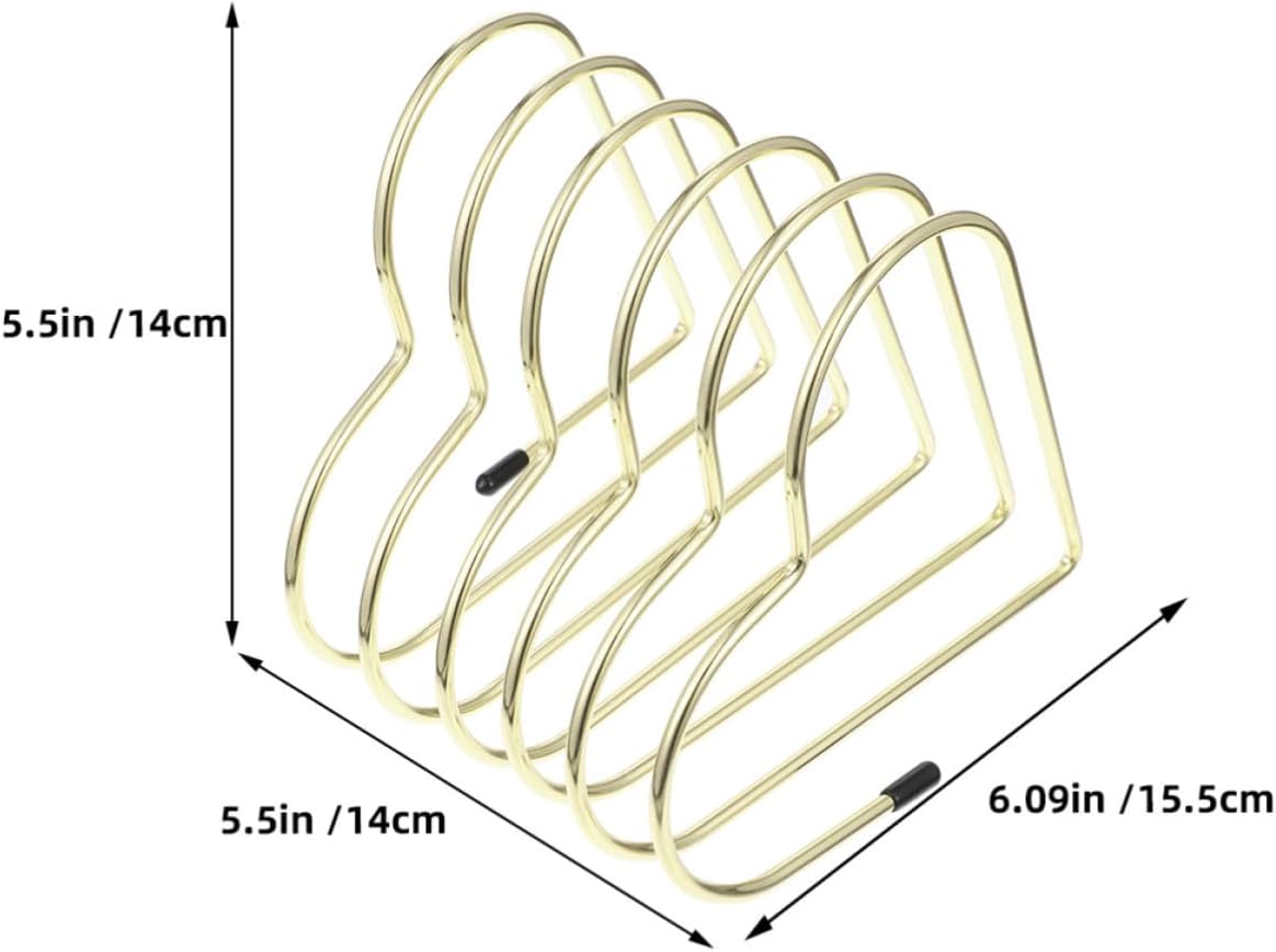 2pcs Iron Heart Shaped Retractable Bookends for Desktop Home image 2