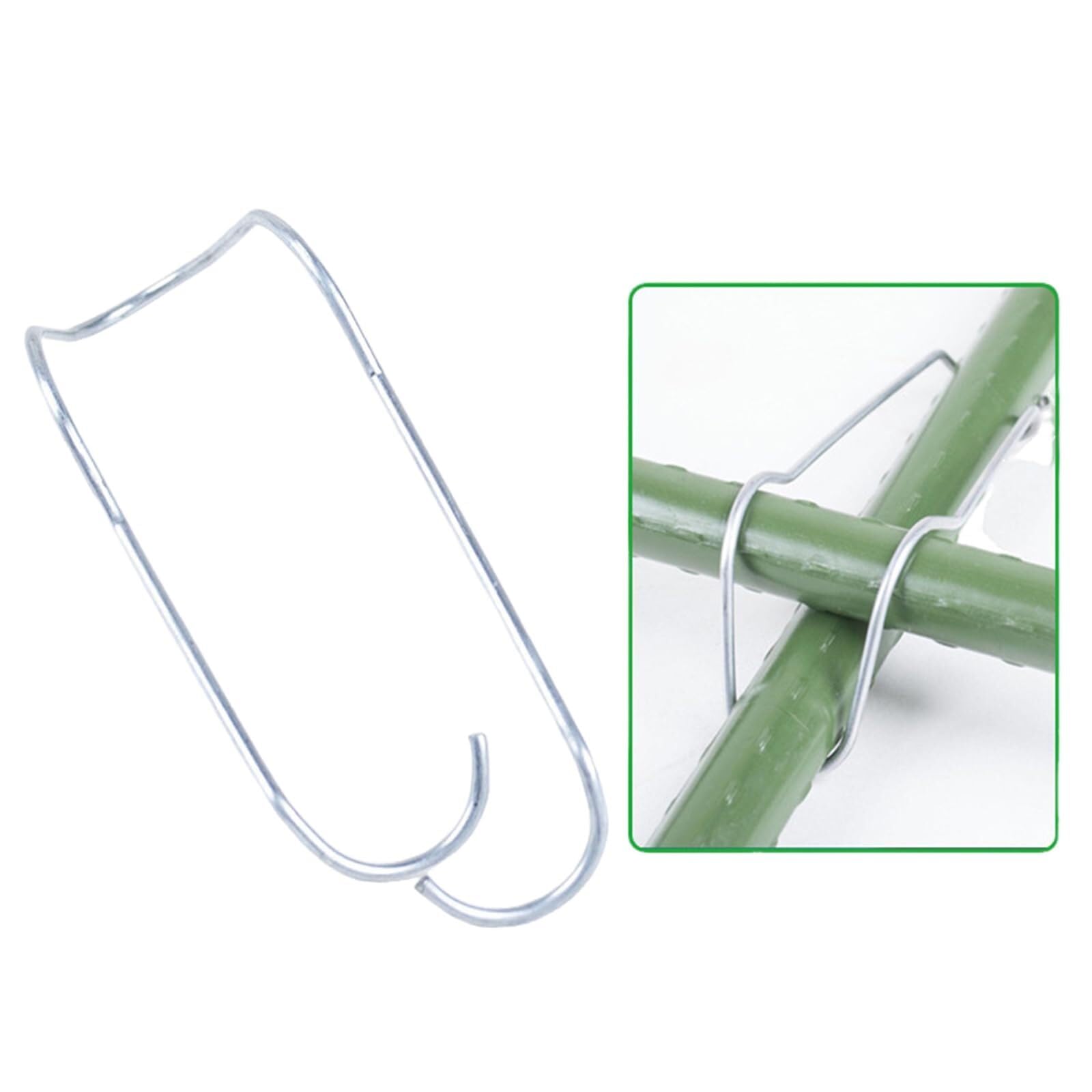 Clips pour Tuteurs de Plantes - Attaches Métalliques pour Plantes Grimpantes dans Le Jardin ou la Serre(304 Stainless Steel,20MM)
