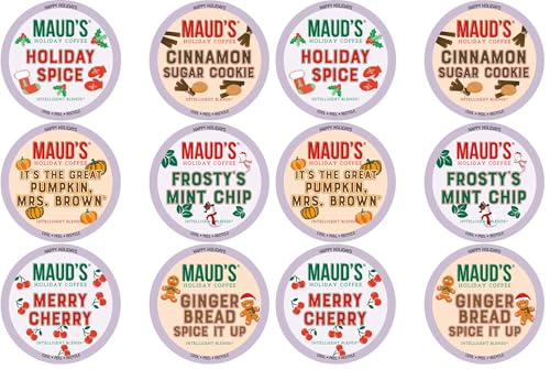 Maud's Holiday Blend Coffee Pods Variety Pack, 42 ct, 6 Assorted Flavors, Medium Roast Coffee in Recyclable Serve Pods – 100% Arabica-Coffee, Compatible with Keurig K Cups Maker,(Pack of 2) image 5