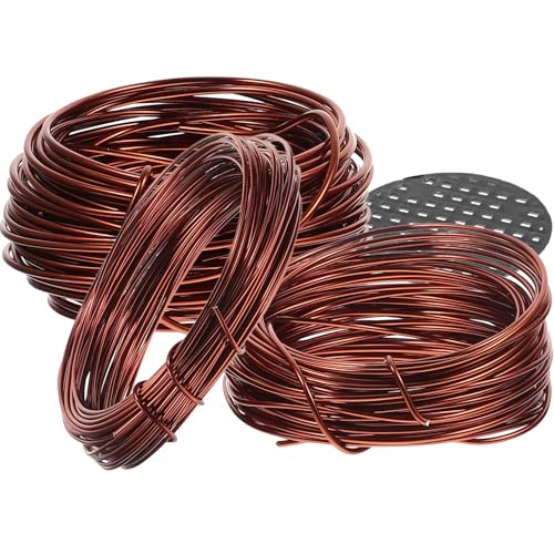 jojofuny Filo per Bonsai in Alluminio Ossidato 10 Metri Set di Filo Metallico Color Bronzo per Giardinaggio e Supporto Piante Rampicanti Attrezzi da Giardino per Modellare e Addestrare