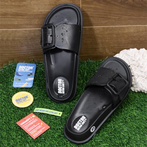 Women's Classic Cushion Sliders/Slippers with Adjustable Buckle Strap for Adult|Comfortable & LightWeight|Stylish & Anti-Skid|Waterproof & Everyday Flip Flops for Ladies/Girls D-5263