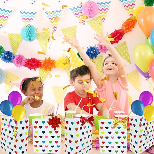 Image of Tdas paper bags for return gifts carry bag packaging boxes kids gift birthday medium small house warming wedding ceremony kids adults baby shower happy birthday (3 x 8 x 10 inches) (20)