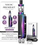SMOK PRIV N19 Vape Kit [7 Colour Black] - Compact 30W Starter Kit & 1200mAh Battery, Top Easy Refill, Compatible with All NORD Coils, Refillable and Rechargeable, E Cigarettes, No Nicotine