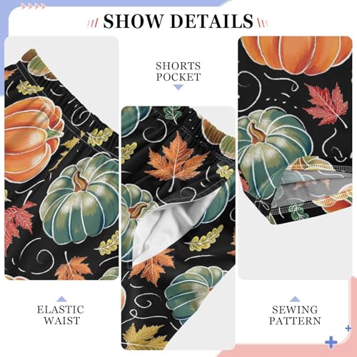 ZZXXB Cushaw Maple Leaves Boys Long Pants Soft Trousers Elastic Waist Kids Lounge Bottoms with Pockets S-XL4