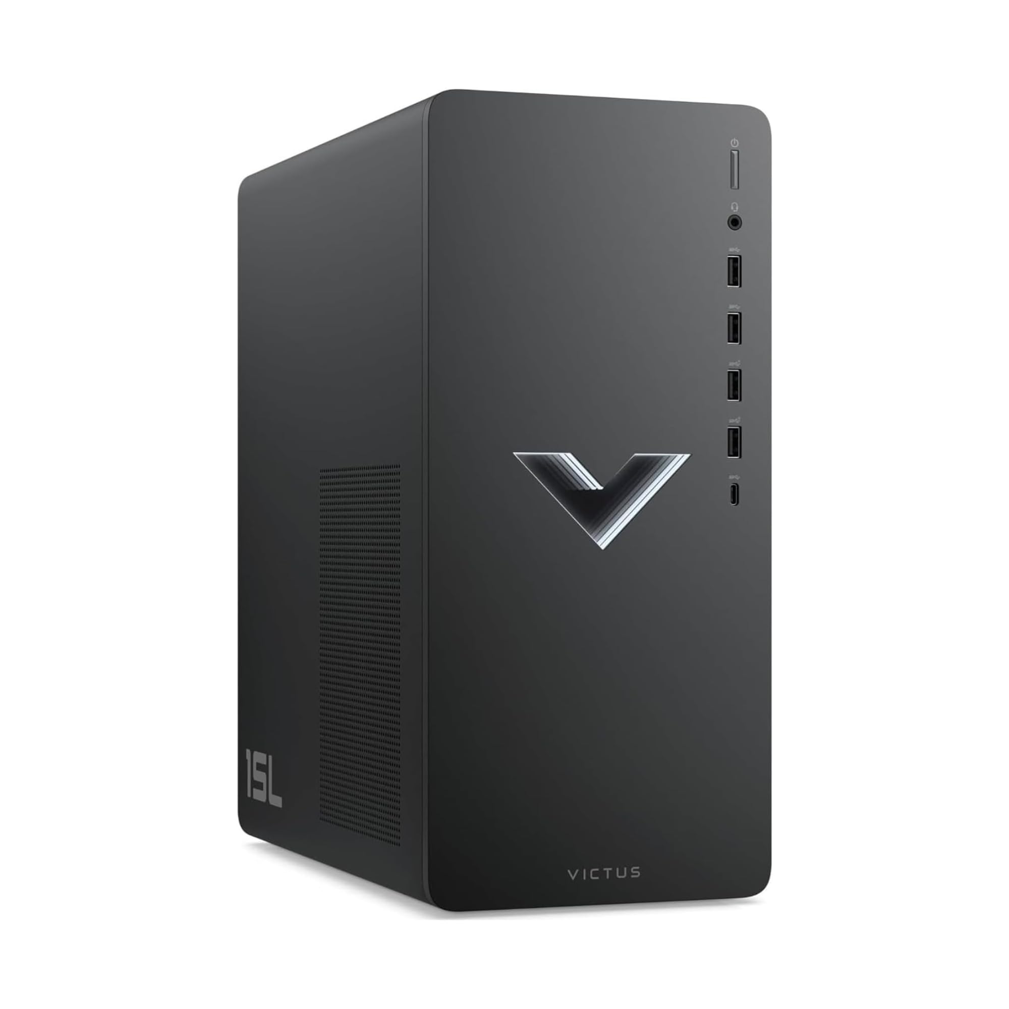 HP Victus 15L TG02-0004sl Desktop, AMD RYZEN 5 5600G, 16GB RAM DDR4, 512GB SSD, RTX 4060 8GB GDDR6, PSU 80 Plus Gold da 350W, Windows 11, 3 Mesi di PC Game Pass Incluso, Grigio