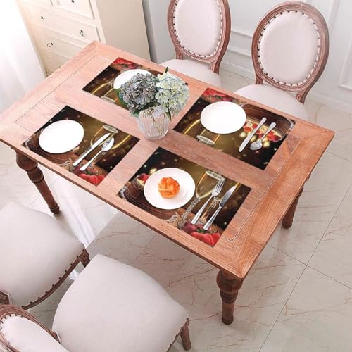 Sets de table tissés résistants à la chaleur et antidérapants x6 - 5
