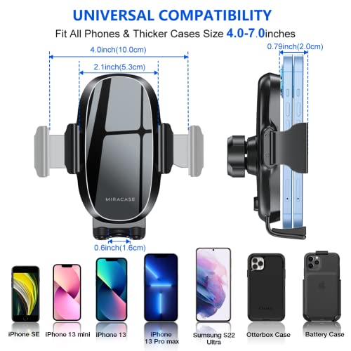 image for 【4-in-1】Miracase Car Phone Holder, Car Phone Mount for Dashboard &