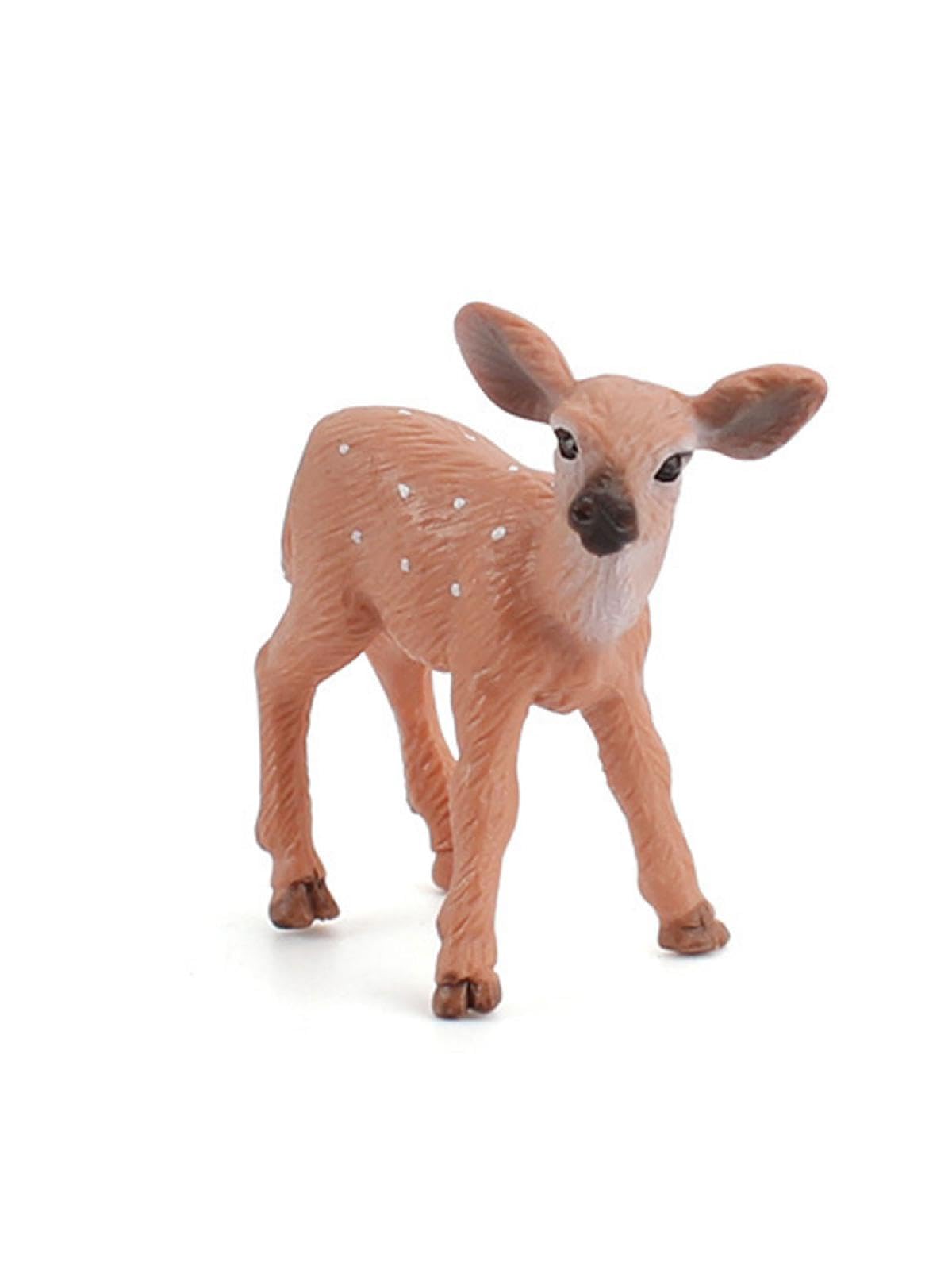 HUAJINGKEJI Home Decor, Artificial Deer Family Animals Figures Creatures Figurines Miniature Cake Toppers Home Decoration