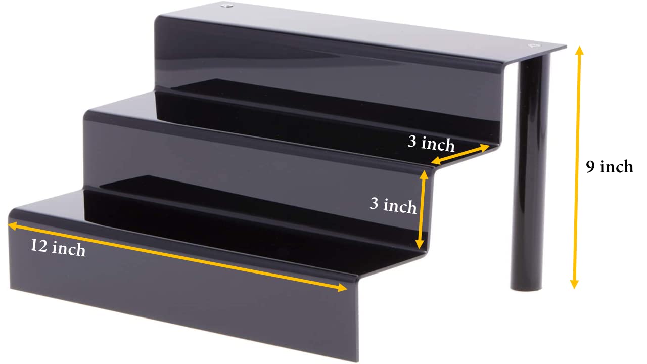 Porpoise Acrylic Riser Stand - 3 Tier Display Shelf -2