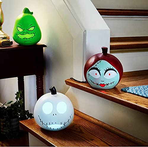 Halloween Varieties Nightmare Before Christmas 8 Lighted Pumpkin Decorations, Jack Skellington, Salley, Oogie Boogie (Sally) #TOP1