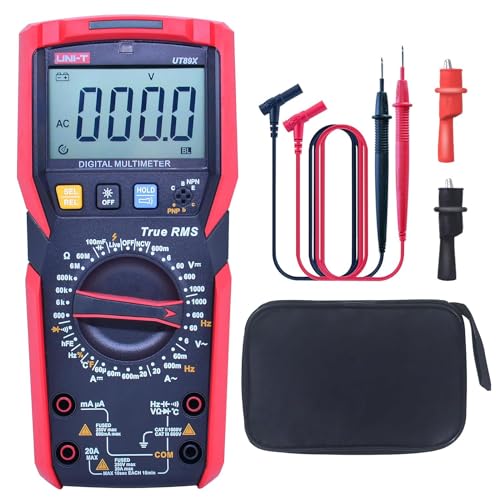 UNI-T UT89X Digital Multimeter Tester, TRMS 6000 Counts AC DC 1000V Multimetro Volt Ohm Meter Automotive Electrical Capacitance Multimeter, Measures Current Temperature NCV Resistance