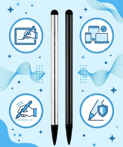 Image of 2 PCS Universal Stylus Pen, Touch Pen with Dual Color Options, Digital Writing and Drawing Tool for Touch Screen Devices, Smooth Responsive Stylus Tip for Accurate Control