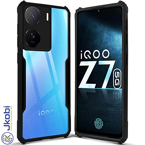 Image of Jkobi Back Cover Case for Vivo IQOO Z7 5G (Shockproof with Polycarbonate Clear Panel | Professional Black)