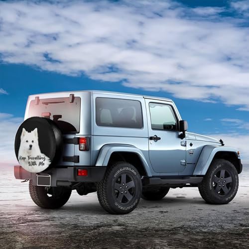 Image of Custom Spare Tire Cover Waterproof Dustproof, Customized Whell Tire Cover with Personalized Photo Text Logo, Customize Wheel Tire Protector for Jeep SUV Truck, Fits For Tire Diameter 23.6 inch-27 inch