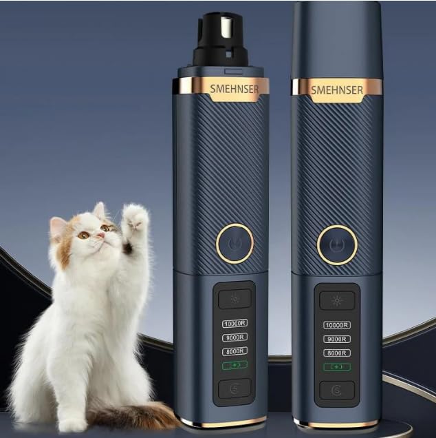 Dog Nail Grinder,2 Or 3-Speed Electric Low Noise Pet Nail Trimmer(3-speeds 2)