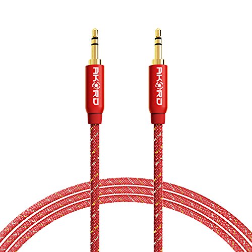 Câble audio auxiliaire 3.5 mm AKORD pour brancher smartphone et enceinte