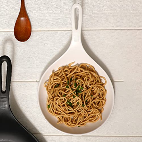 Kichvoe 5.3Inch Keto Pasta Dinner Plate Dessert Appetizers Plate Snacks Tray Salad Pasta Serving Plate With Handle Baking Dish Lasagna Pan Sushi Serving Tray For Kitchen White #TOP1