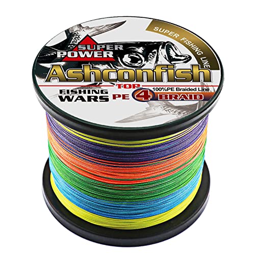 Ashconfish PEライン 4編 釣り糸 1000m 超強力 高感度 耐磨耗 低伸度 釣りライン 釣糸 マルチカラー