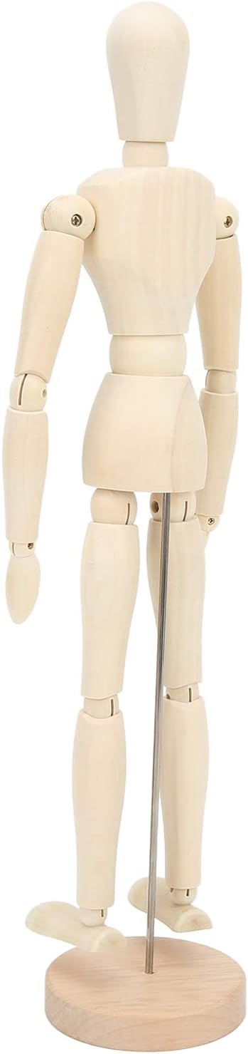 Maniquí de Madera de 16 Pulgadas para Dibujo con Soporte miniatura 3