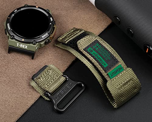 Image of torbollo Watch Straps Compatible with Amazfit T-Rex /T-Rex 2 /T-Rex Pro /T-Rex Ultra, Rugged Nylon Replacement Sports Watch Band with Woven Loop Design for Men