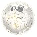 Folat Palloncino foil Welcome Little One Cicogna-45 cm, Bianco, 67959