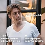Fibershirts® Przeciwpotna koszulka - koszulka przeciw plamom potu - koszulce pod koszulę - Przeciwpotna koszulka pod koszulę - z systemem ArmPads PRO & Silver Treatment - męska -dekolt w serek