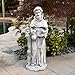 Alpine Corporation QFC102 Outdoor Saint Francis Garden Standing Statue, 31