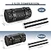 Motorcycle Handlebar Bag, Motorcycle Fork Tool Bag Motorcycle Tool Bag With 2 Straps PU Leather Black Universal for Motorcycle Front Forks Handlebar Sissybar Storage Bag 1
