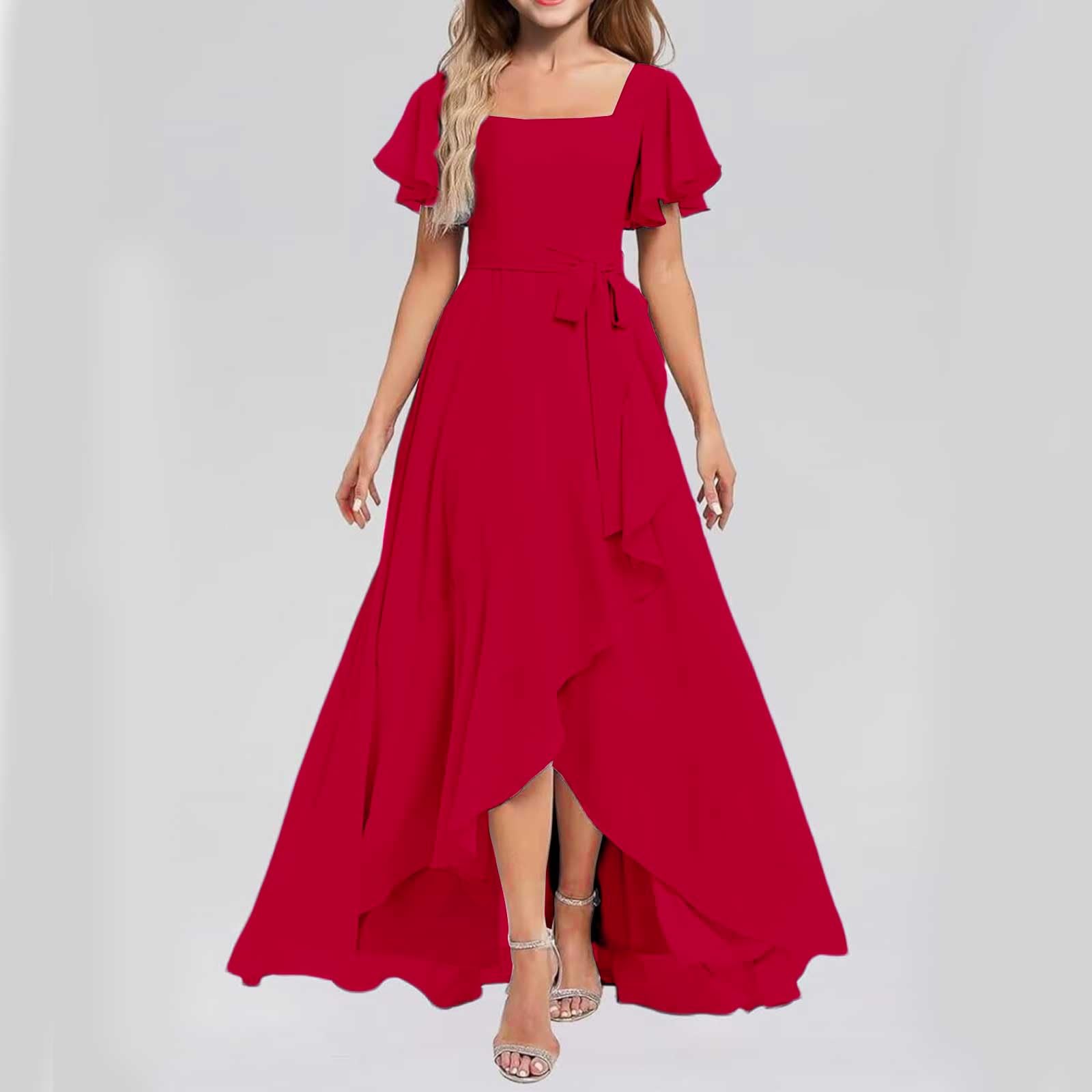 Vestido de verano para niñas, vestido largo de gasa con volantes, vestido largo de boda, vestido de dama de honor, vestido de noche de cumpleaños