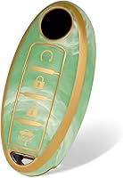 Vista 16 de Funda para llave de TPU suave con patrón dorado, protección de 360 grados, compatible con Nissan Altima Coupe Armada GTR Maxima Murano Cross